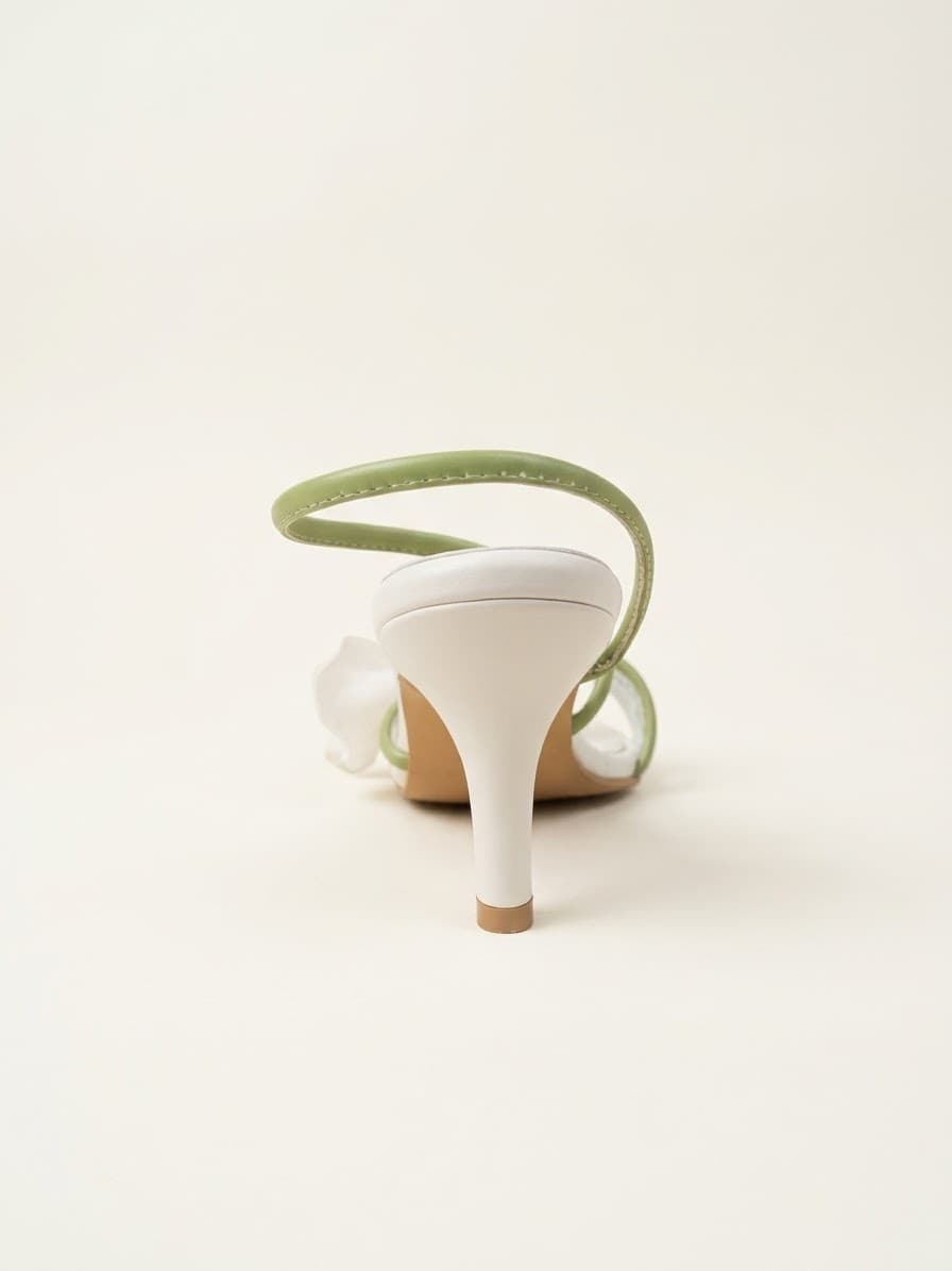 Calla Lily Sandal Heel — Ivory thumbnail 2