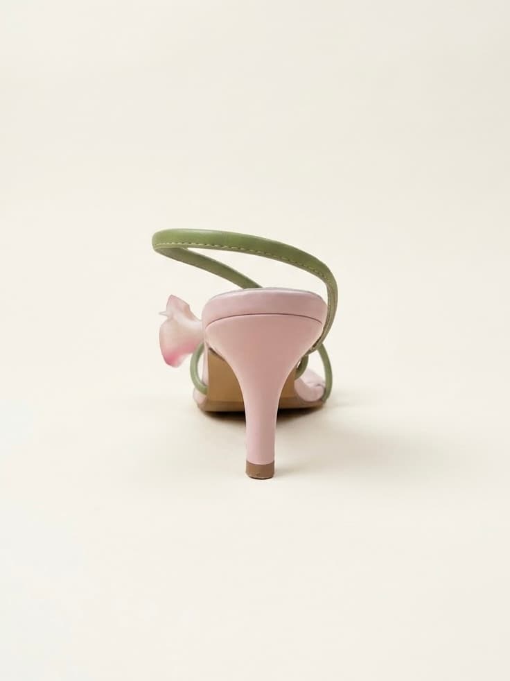 Calla Lily Sandal Heel — Pink thumbnail 2