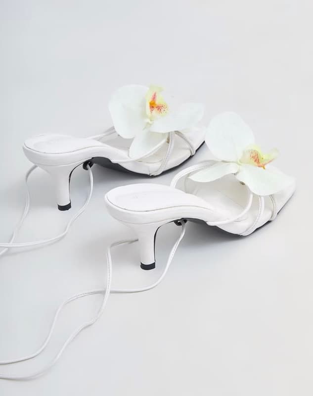 Orchid Heels - White