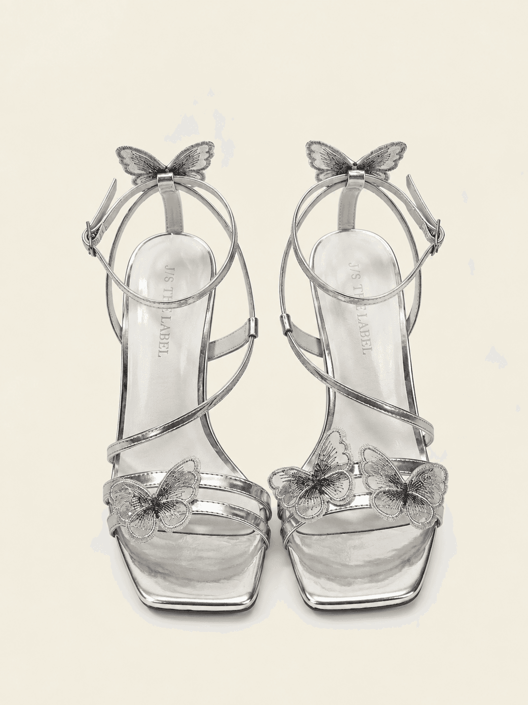Butterfly Heels - Silver